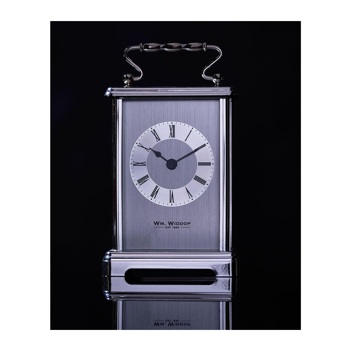 WM Widdop Kaminuhr aus Aluminium in Silber, rechteckig, B/T/H: 16,5 x 9,0 x 6,0 cm - Bild 4