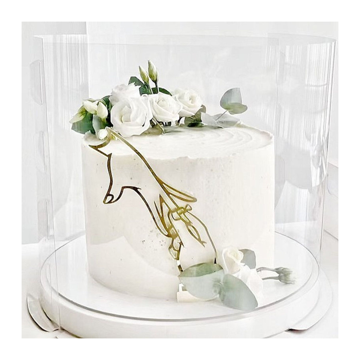 WOHLTAO Abstrakter Kuchenaufsatz mit Gesichtsporträt in Gold aus Kunststoff für Geburtstag und Hochzeit - Bild 1