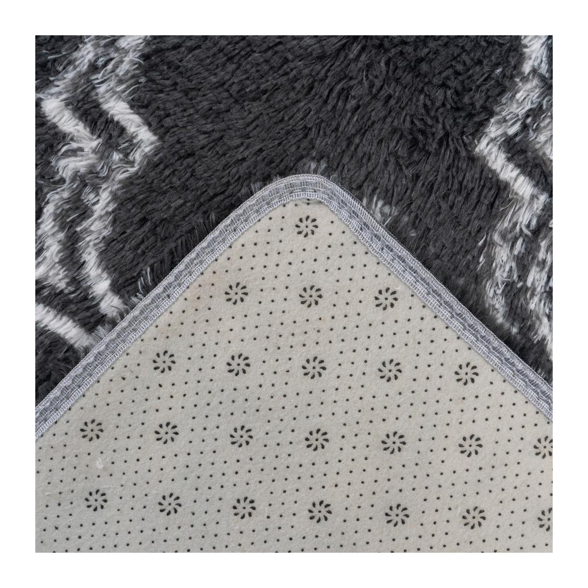 Wohnzimmerteppich Shaggy DECOR Grey Lantern rutschfest und weich in B/T: 150 x 80 cm - Bild 6