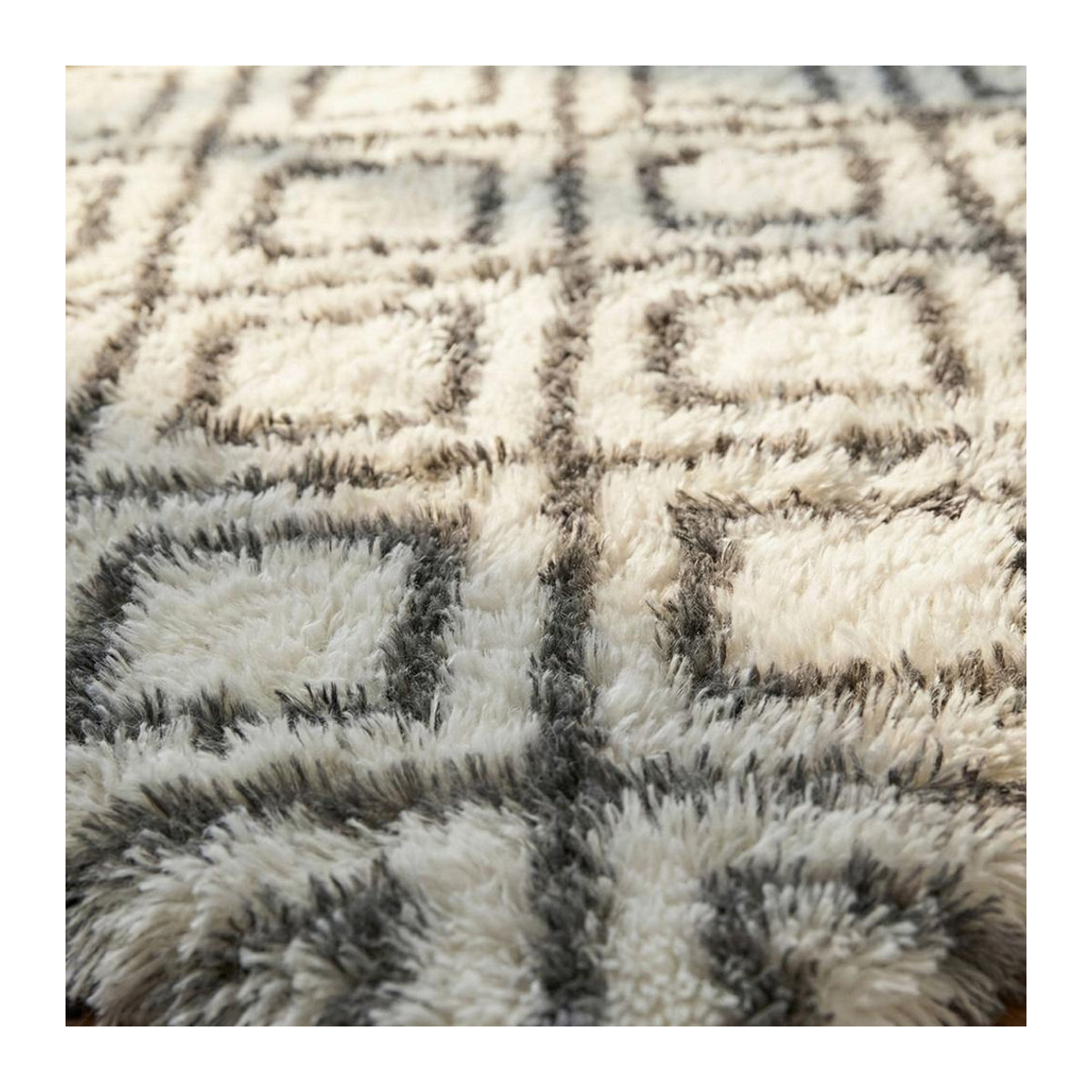 Wohnzimmerteppich Shaggy DECOR White Cube, rutschfest, weich und flauschig, Farbe: White, B x T: 160 x 220 cm - Bild 2