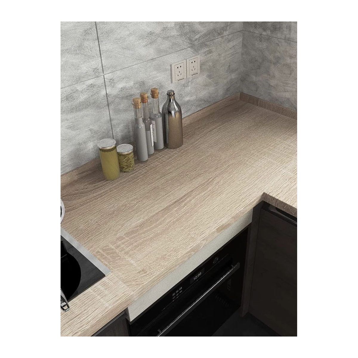 Wokhome Selbstklebende PVC Tapete in Holzmaserung Braun im skandinavischen Design für Möbel und Wände - Bild 4