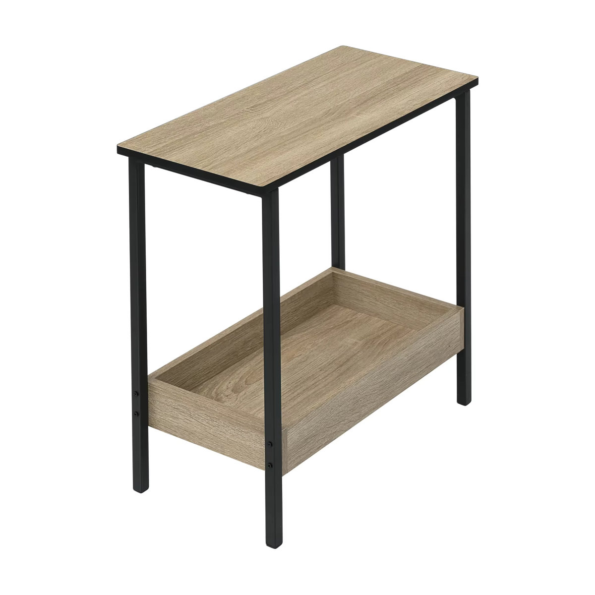 WOLTU Beistelltisch im Industrial Design mit 2 Regalen in Braun - Bild 4