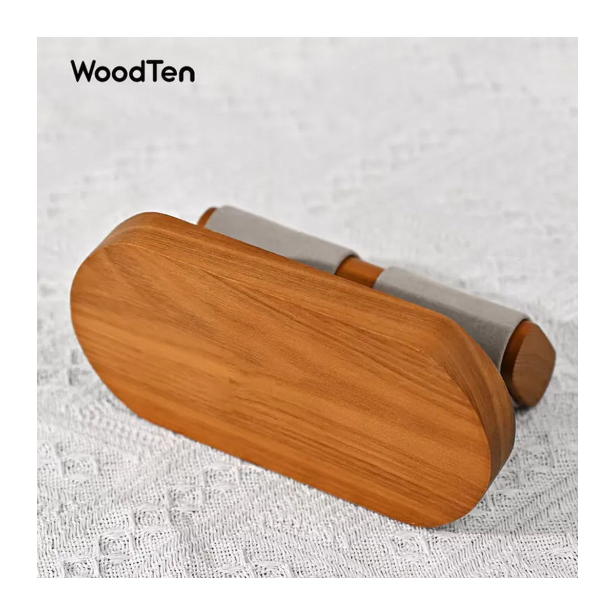 WoodTen Multifunktionaler Holz-Schmuckorganizer in Braun mit Uhrenständer und klassifizierter Aufbewahrung - Bild 4