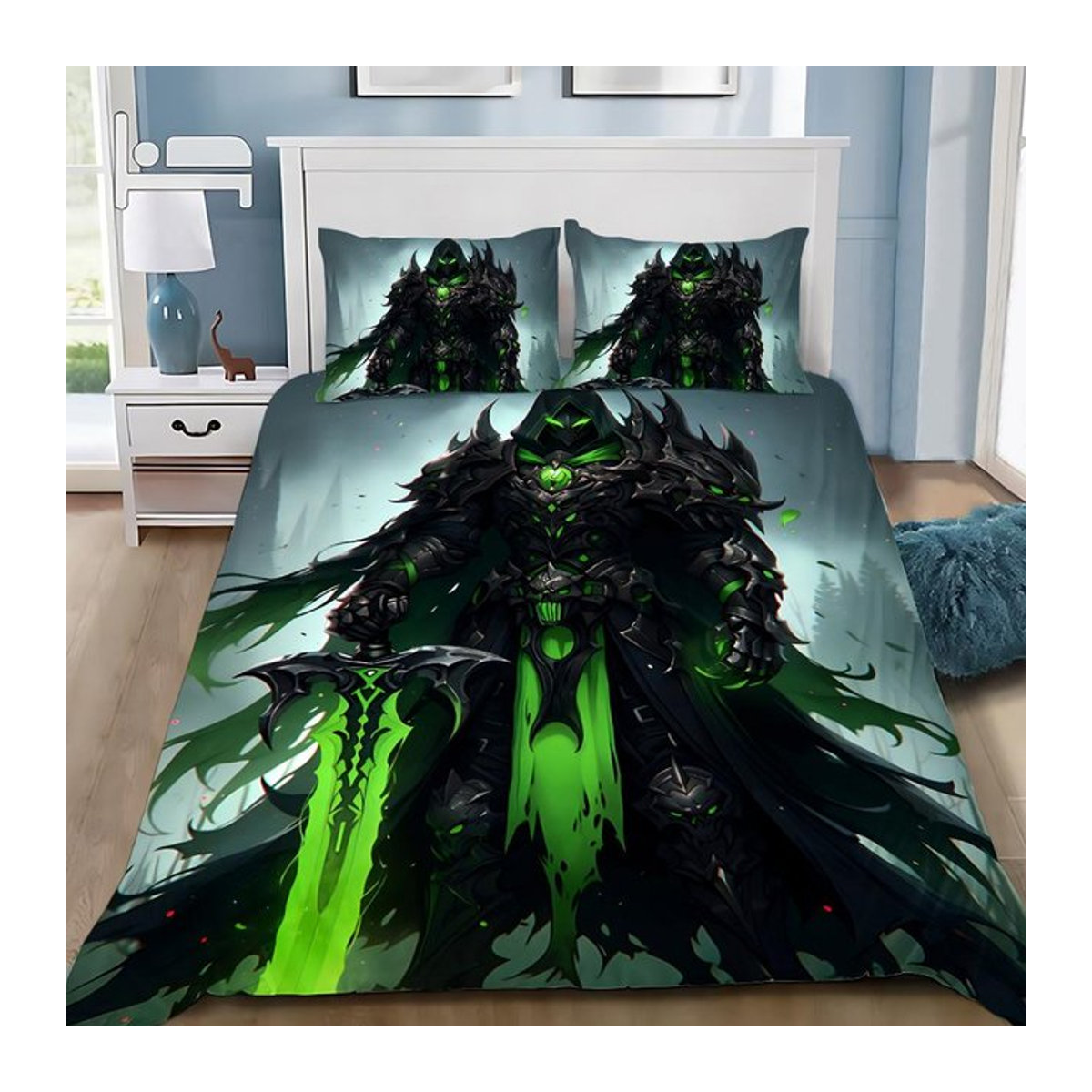 World of Warcraft Bettwäscheset mit Bettbezug und Kissenbezug für Kinder und Erwachsene, B/B: 135 x 200 cm - Bild 1