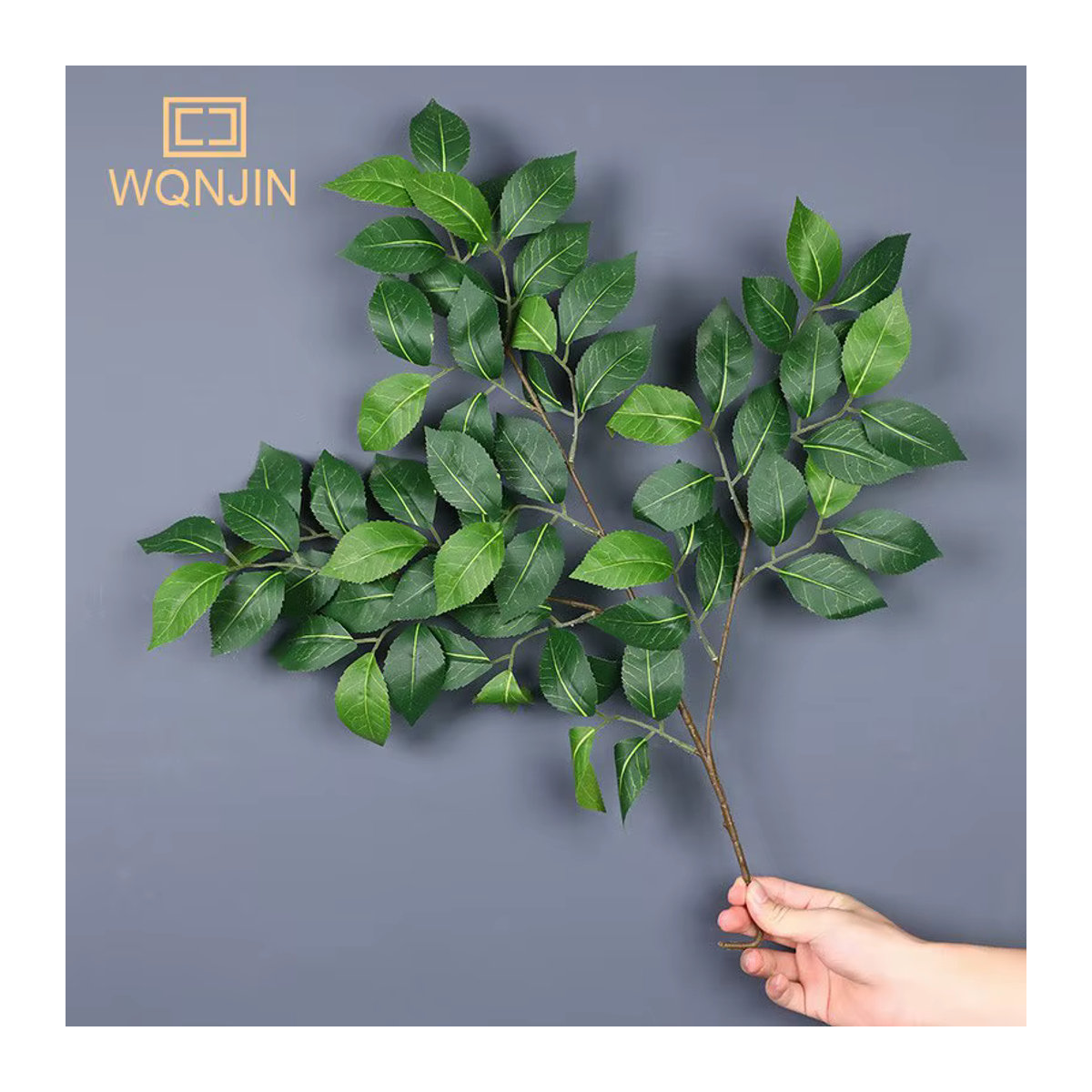 WQNJIN Künstliche Kamelienblätter Grün als realistische Dekoration für Hochzeiten und florale Arrangements - Bild 3