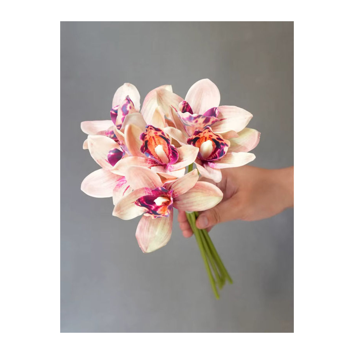 WQNJIN Künstliche Orchideen und Schmetterlings-Blumen Set, 6er Pack, Mehrfarbig (Weiß, Lila), Dekorative Schnittblumen für Wohnkultur und Hochzeiten - Bild 2