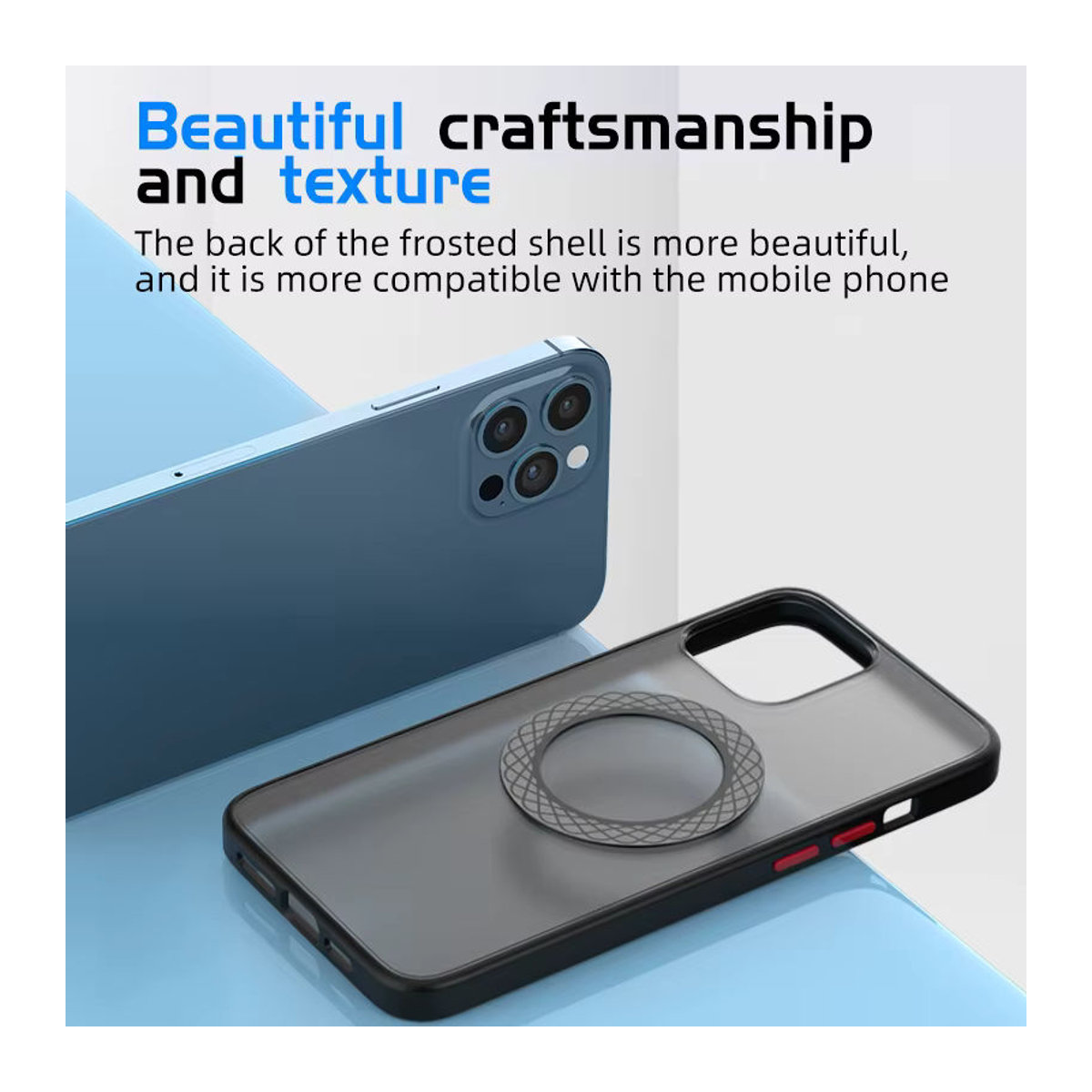 WSSHE Magnetfolie Schwarz Minimalistisch, 1,5 mm ultradünne magnetische Halterplatte für MagSafe-kompatible Smartphones wie iPhone 17, 16, 15 und Xiaomi zur Unterstützung von kabellosem Laden - Bild 2