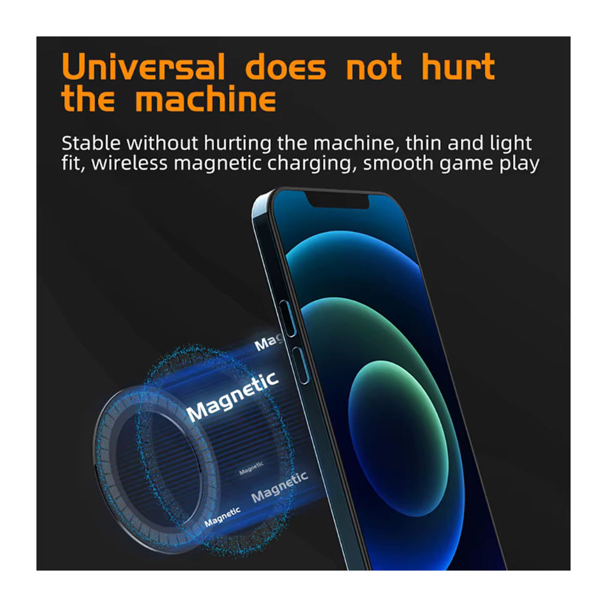 WSSHE Magnetfolie Schwarz Minimalistisch, 1,5 mm ultradünne magnetische Halterplatte für MagSafe-kompatible Smartphones wie iPhone 17, 16, 15 und Xiaomi zur Unterstützung von kabellosem Laden - Bild 3