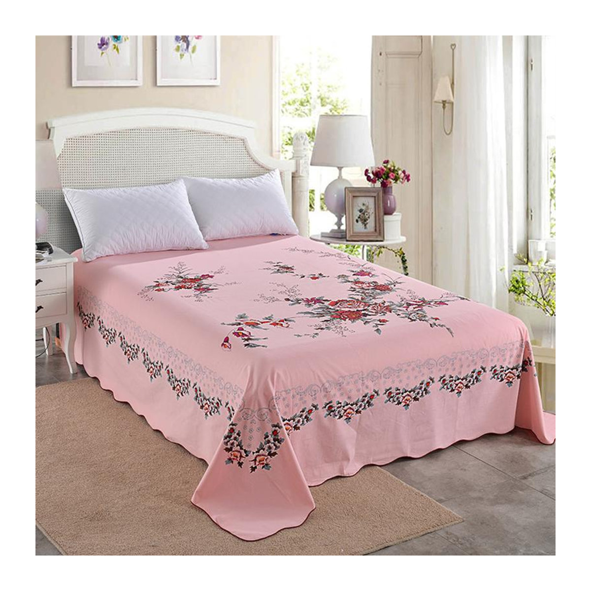 WTEMPO Bettlaken aus Baumwoll-Twill mit Seidenglanz, Reine Baumwolle, B/T: 150 x 210 cm - Bild 1