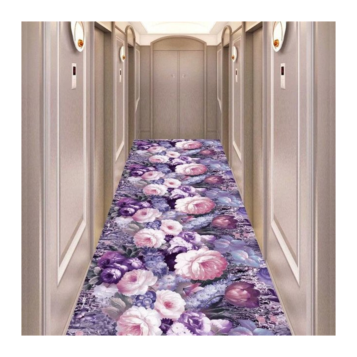 WTEMPO Samtteppich Diamant-Design in Gold, rutschfest und schmutzabweisend, B/T: 60 x 100 cm - Bild 1