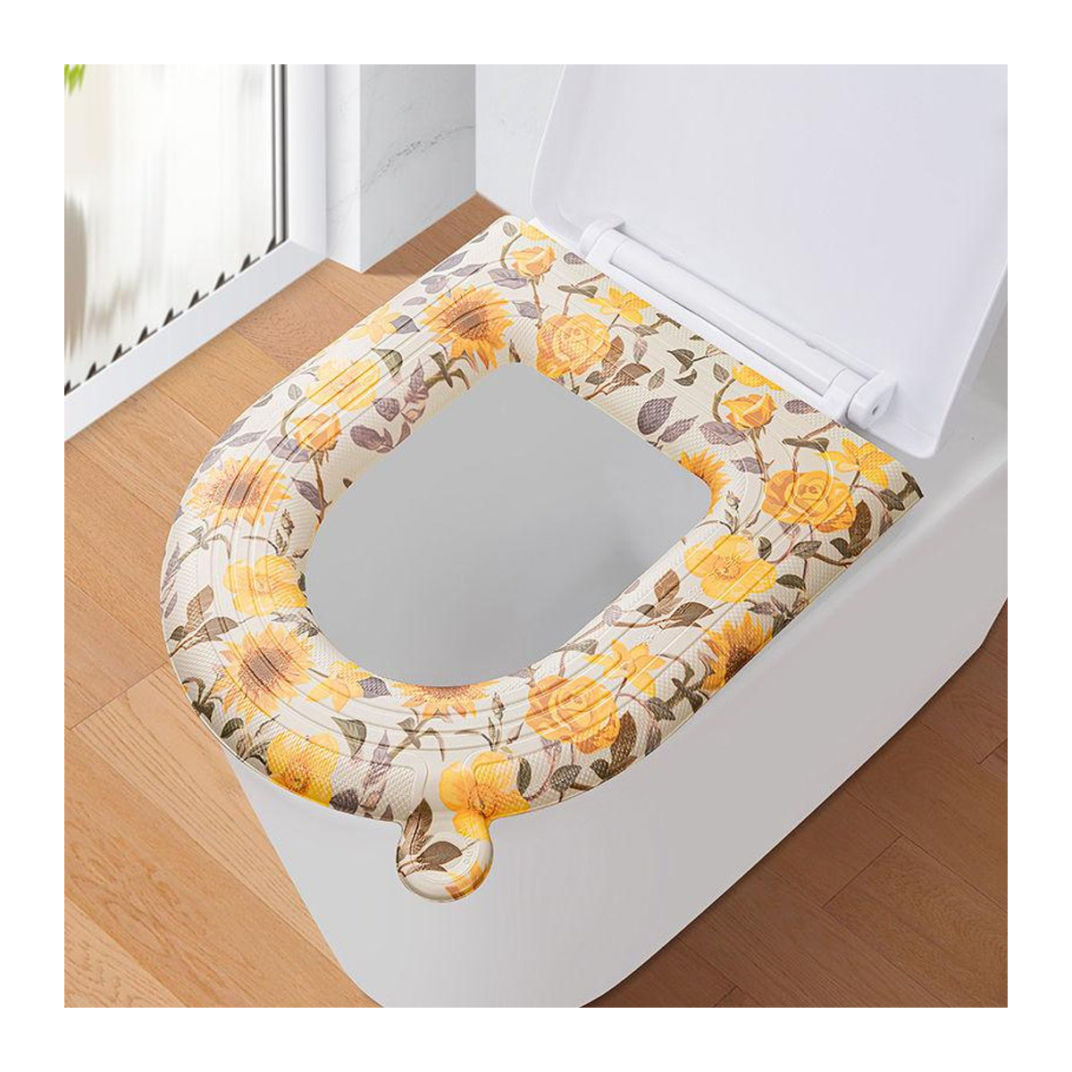 WTEMPO Wasserdichtes Toilettensitzkissen aus Silikon-Schaumstoff, Waschbarer Toilettensitzbezug für Sommer und Haushalt - Bild 1