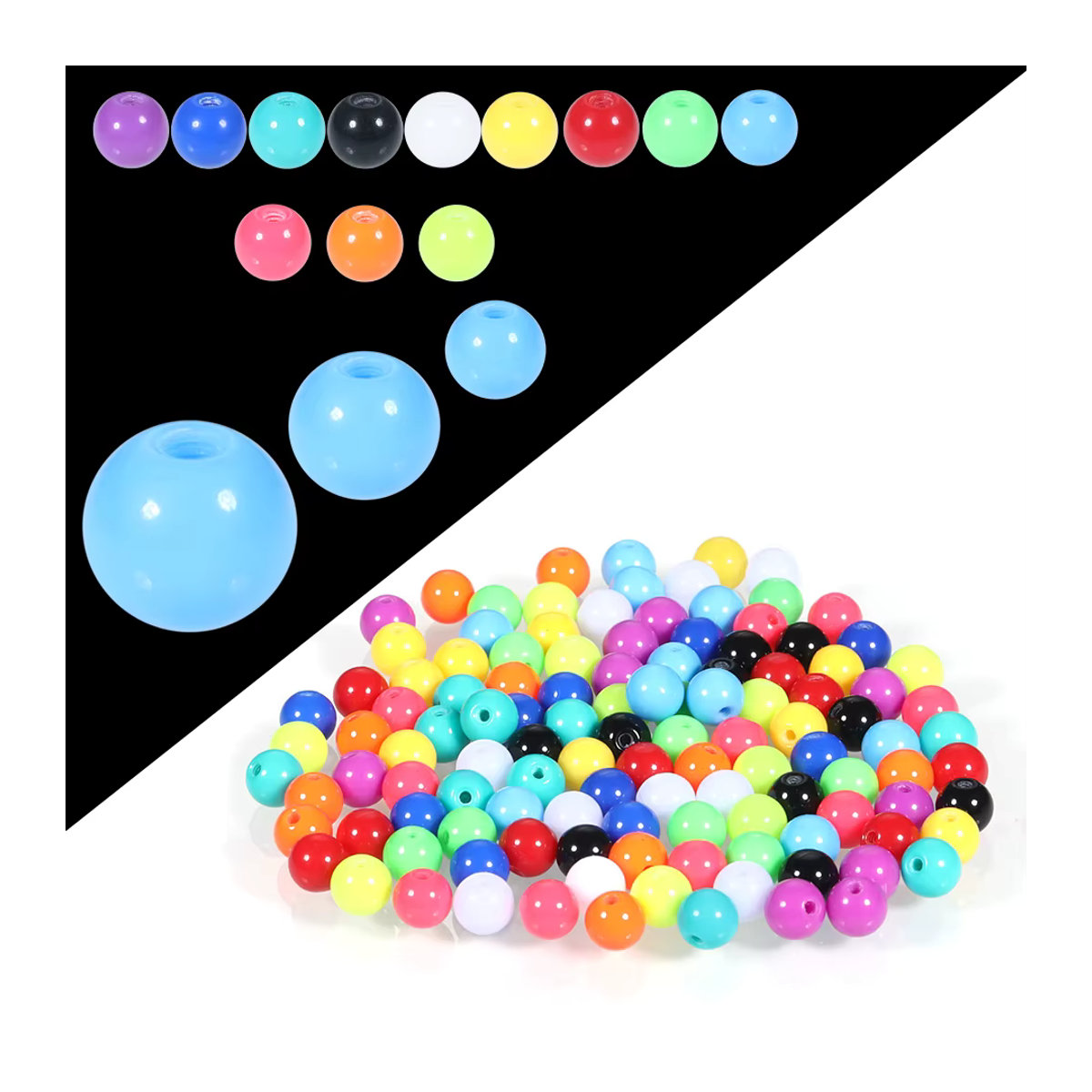 WTX Bunte Acryl-Ersatzkugeln für Piercings in 3 mm, 5 mm und 6 mm - Bild 3