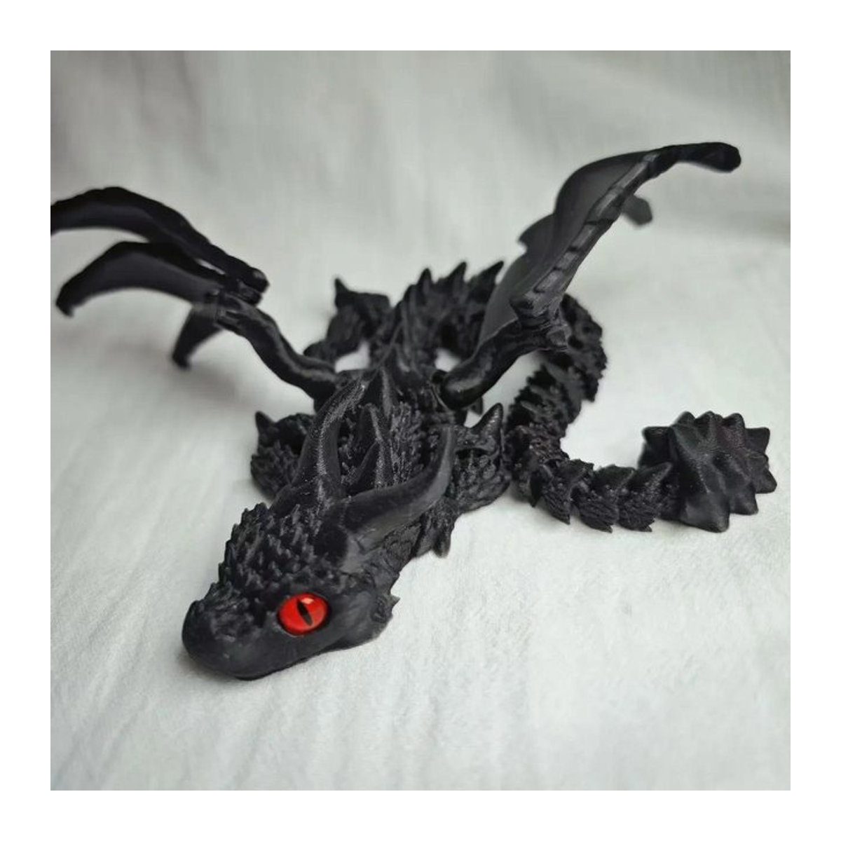 Wucifang Bags 3D-gedruckter fliegender Drache mit Flügeln als bewegliches Fidget-Spielzeug in Schwarz - Bild 1