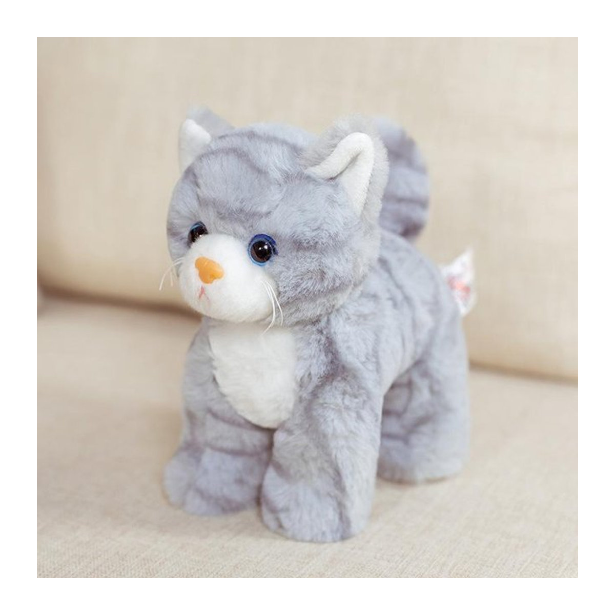 Wucifang Bags Lebensechte Plüschkatze als realistische Nachbildung einer amerikanischen Kurzhaarkatze in Rot, 20 cm - Bild 1