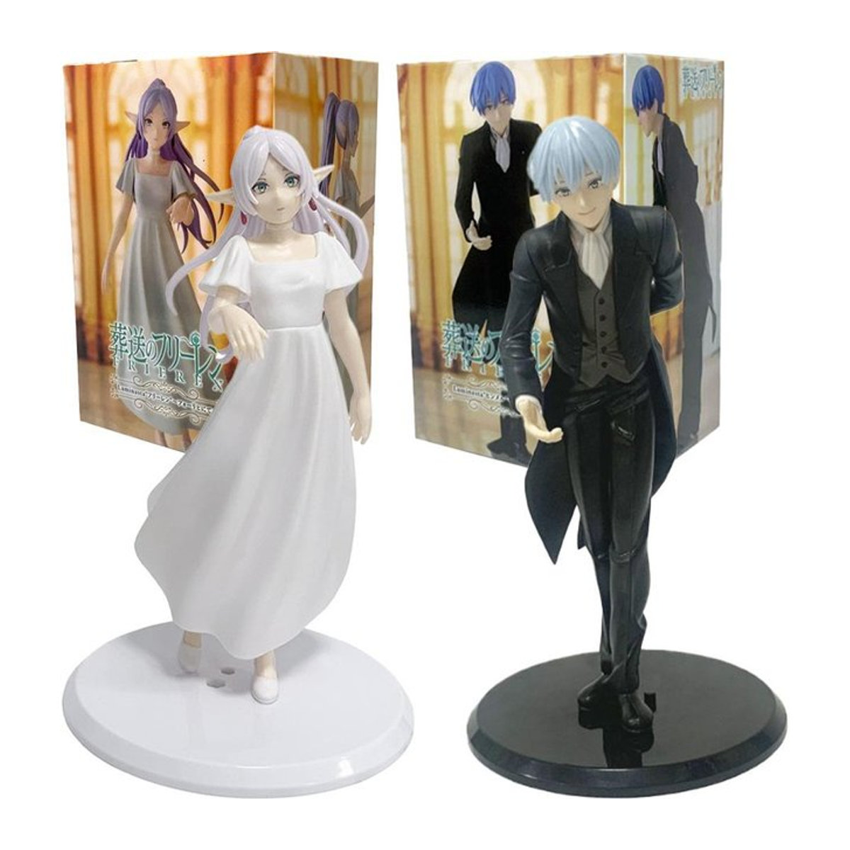 Wucifang Jewelry Anime Figur Frieren Beyond Journey's End Frieren und Himmel beim Heiratsantrag Tanz, PVC Modell, Multicolor, Höhe: 18-20 cm - Bild 1
