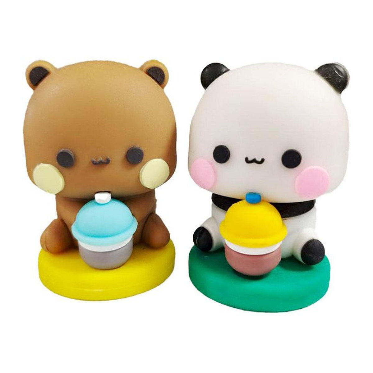 Wucifang Jewelry Kawaii Bubu Dudu Panda Bär Figur aus PVC in Multicolor als Miniatur Sammlerstück und Heimdekoration - Bild 1