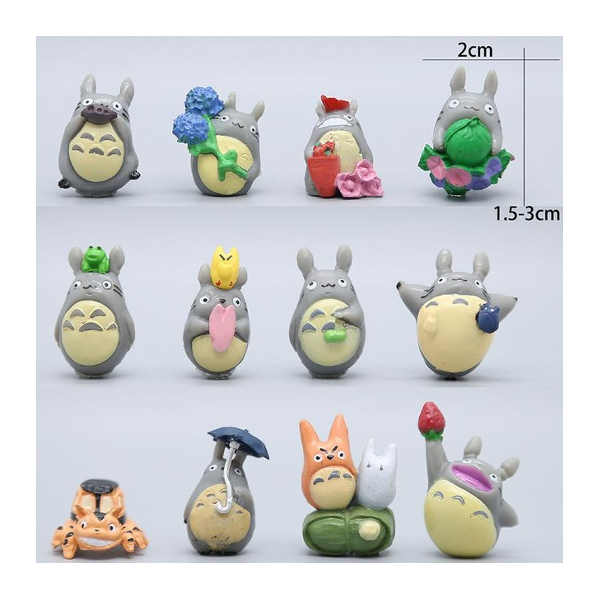 Wucifang Jewelry Mein Nachbar Totoro Anime-Figur aus PVC in Multicolor als Mini-Gartenstatue und Aquarium-Dekoration - Bild 1