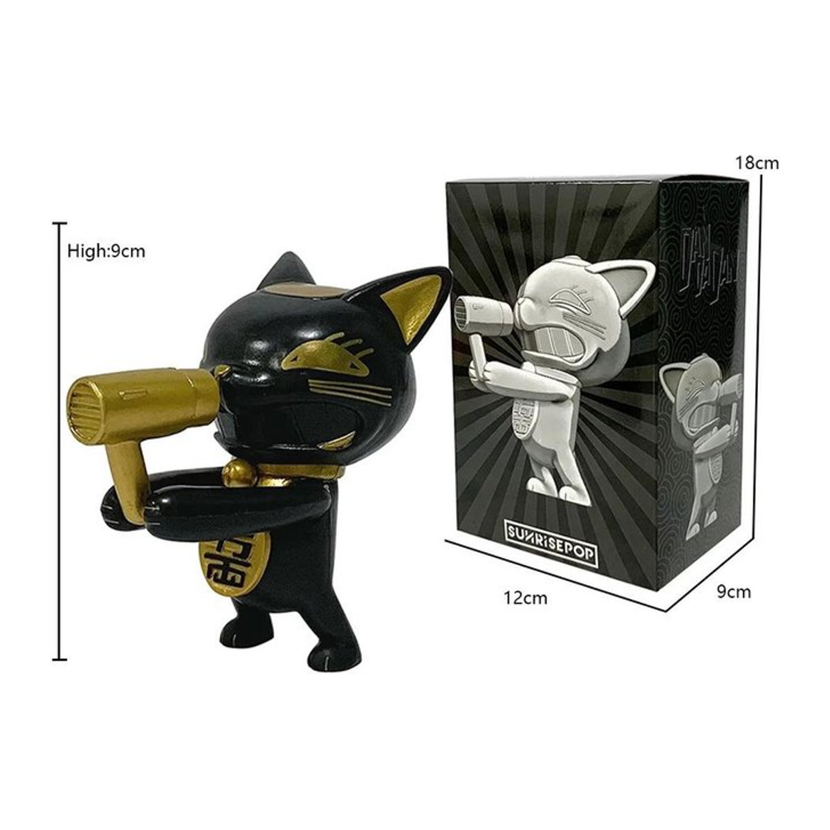Wucifang Jewelry Turbo Oma Anime Actionfigur Dandadan aus PVC als niedliche Katze zur Schreibtisch Dekoration - Bild 1