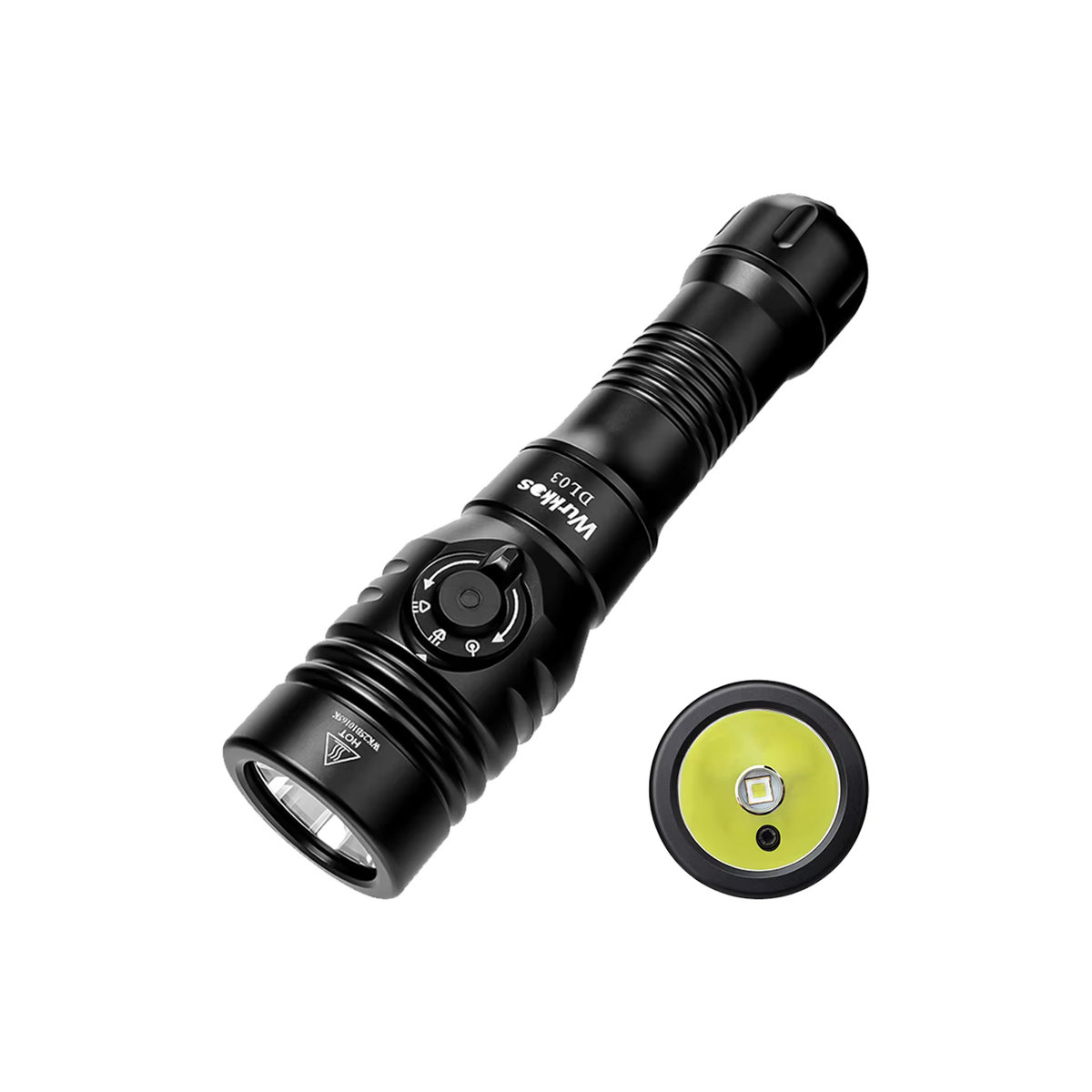 Wurkkos DL03 Professionelle Tauchtaschenlampe mit grünem Strahl, 2800 lm, IP68 wasserdicht, wiederaufladbar mit 21700-Akku - Bild 6