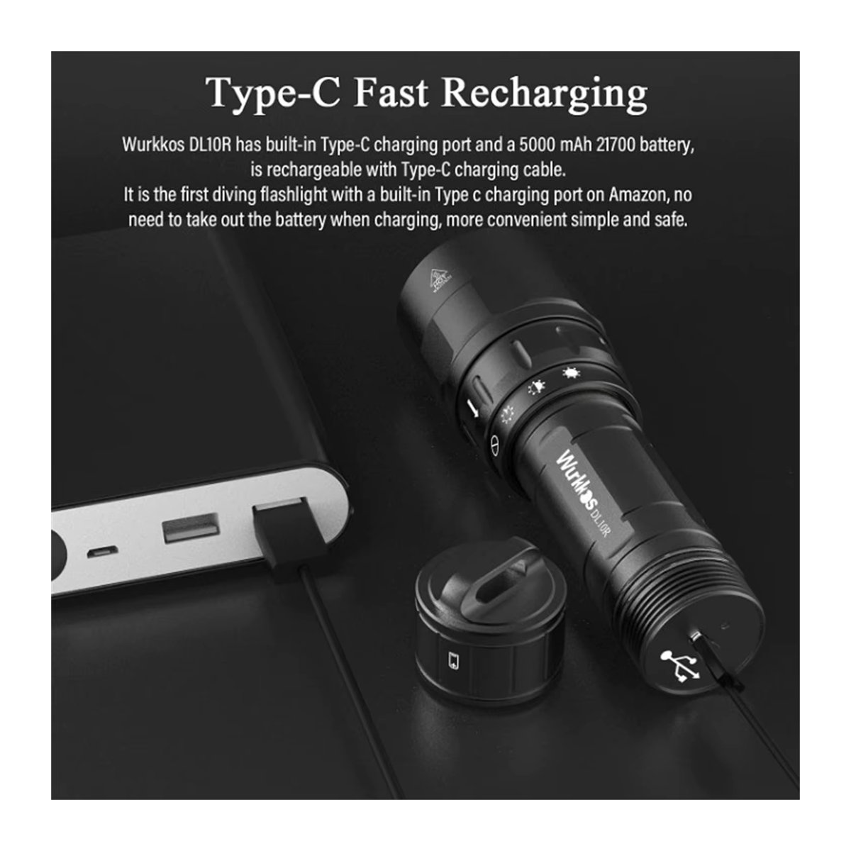 Wurkkos DL10R Tauchlampe mit XHP70.2 LED, 4500 lm, USB-C wiederaufladbar und Magnetsteuerung - Bild 4