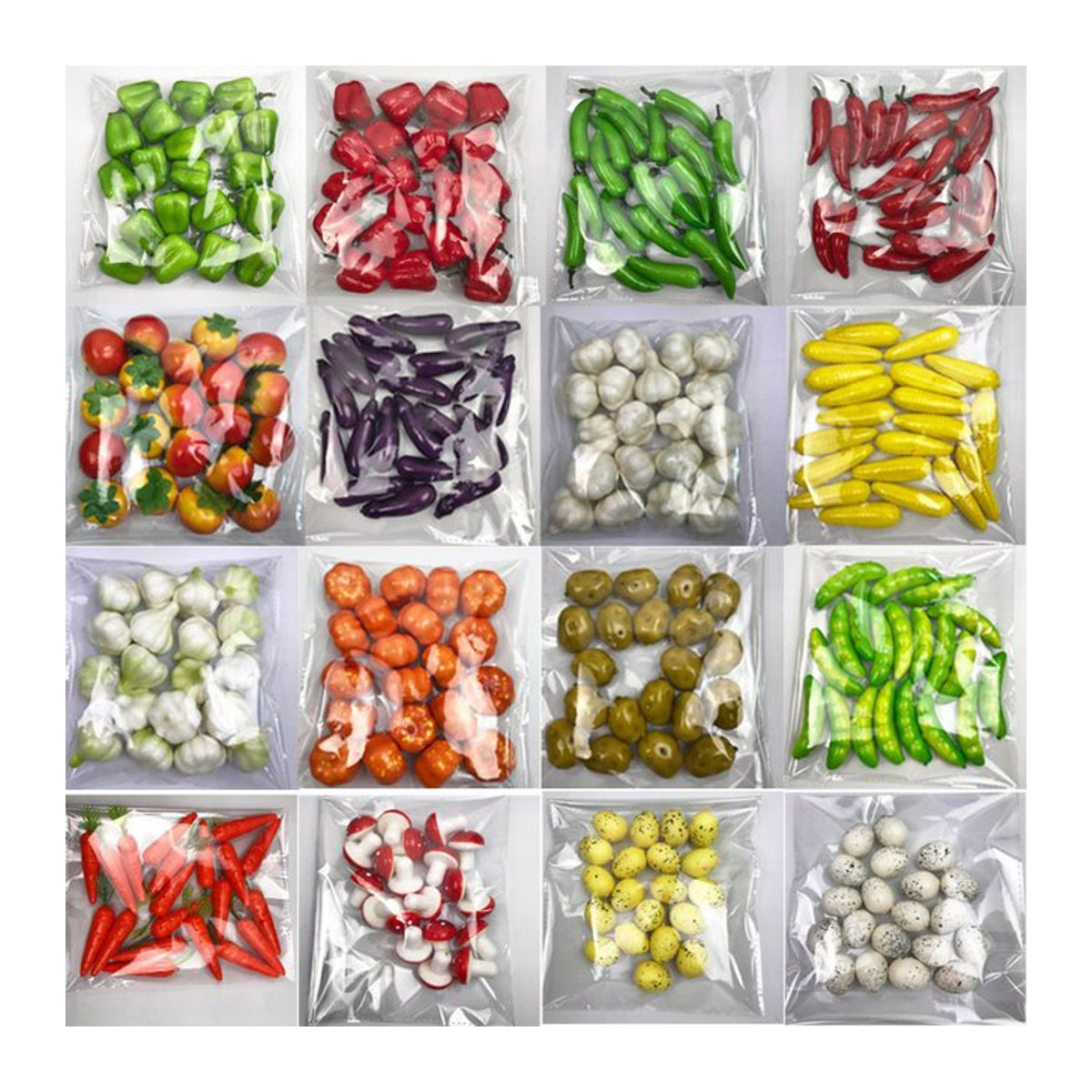 Wusmart 20er Set Mini Künstliche Früchte und Gemüse für DIY Handwerk und Dekoration wie Hochzeit oder Weihnachten - Bild 1