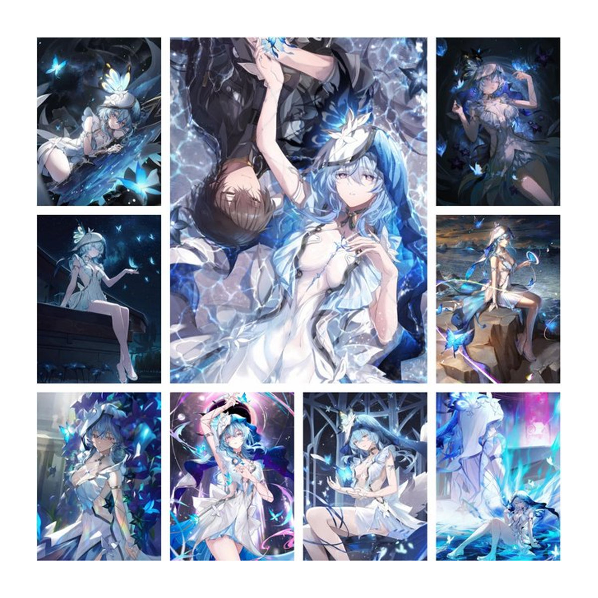 Wuthering Waves Diamantmalerei Anime Motiv als Mosaik-Kreuzstich zur Raumdekoration, Mehrfarbig, B/H: 40 x 40 cm - Bild 1