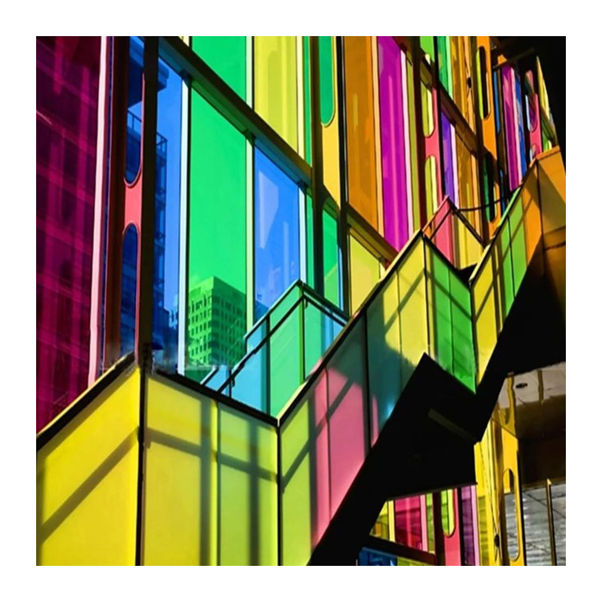 WXSHSH Regenbogen Fenster Aufkleber aus Vinyl für Sonnenschutz und Dekoration, Mehrfarbig und Grün - Bild 1
