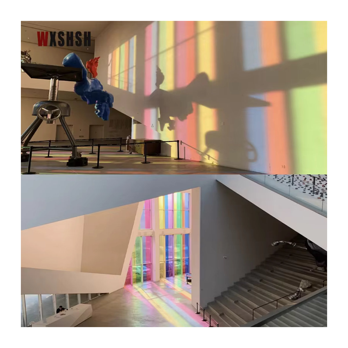 WXSHSH Regenbogen Fenster Aufkleber aus Vinyl für Sonnenschutz und Dekoration, Mehrfarbig und Grün - Bild 3