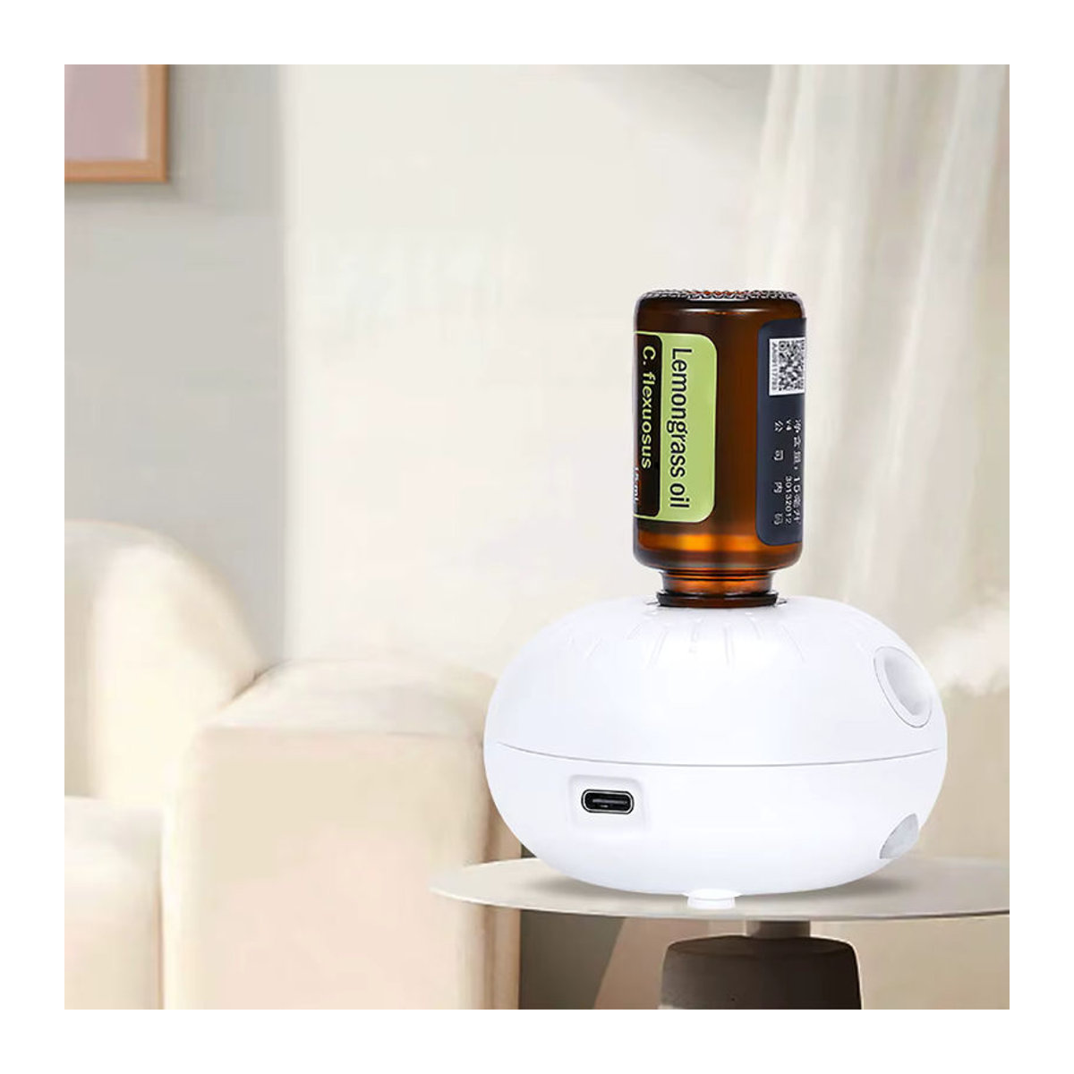 WYMECT Mini Aroma Diffusor mit automatischer Induktion für Aromatherapie und Auto, Weiß - Bild 2