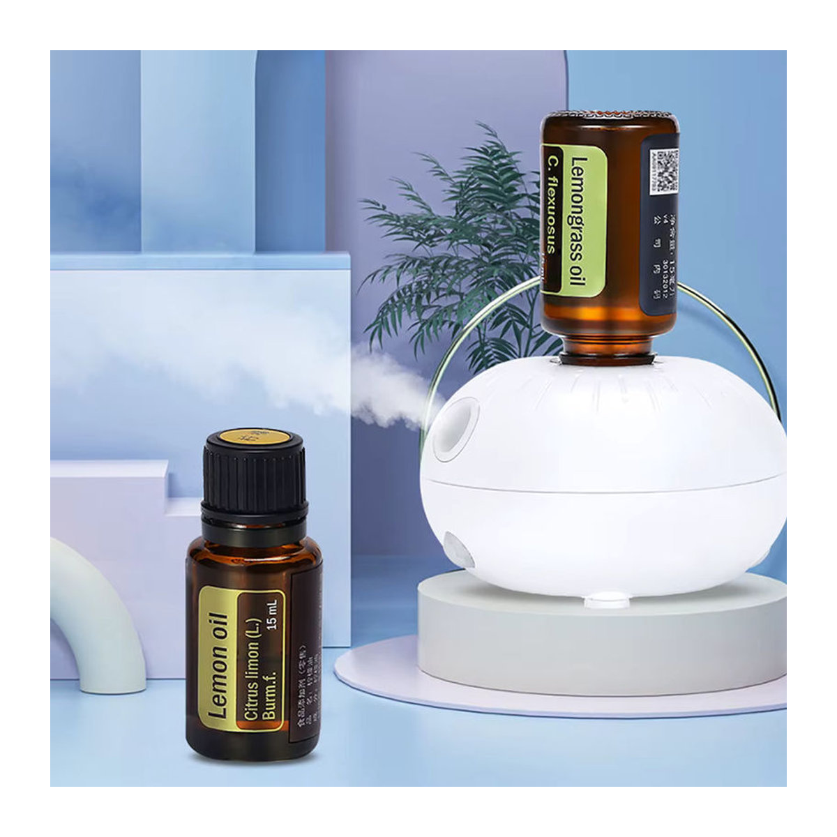 WYMECT Mini Aroma Diffusor mit automatischer Induktion für Aromatherapie und Auto, Weiß - Bild 3
