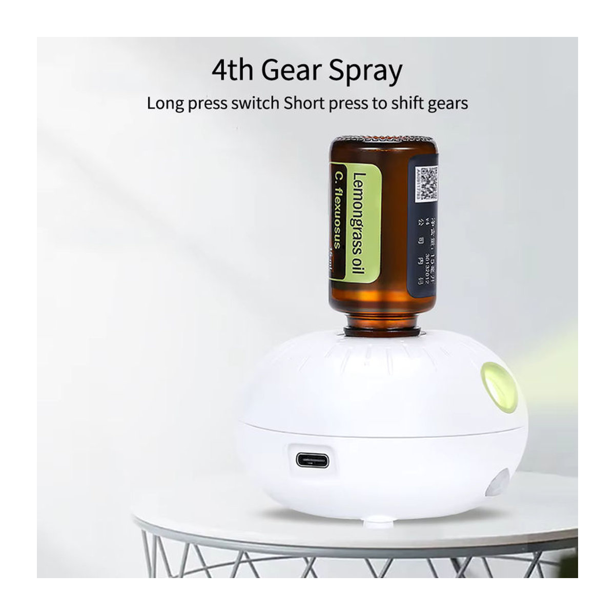 WYMECT Mini Aroma Diffusor mit automatischer Induktion für Aromatherapie und Auto, Weiß - Bild 5