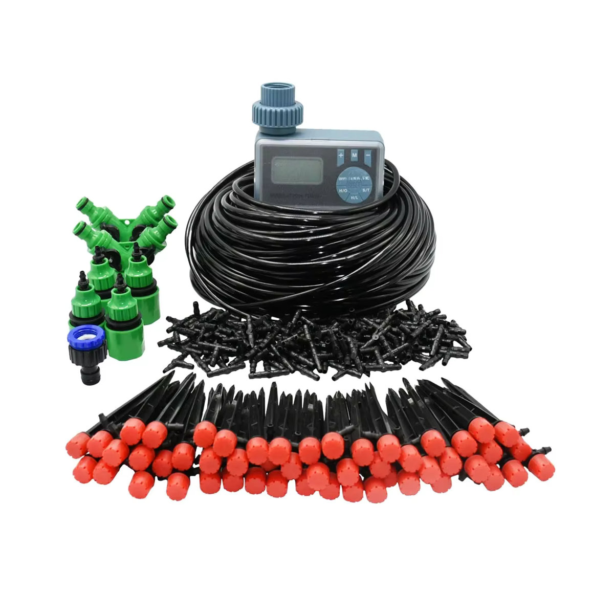 WYZXM Automatisches Garten Bewässerungssystem mit DIY Timer und roten Tropfern, 5-50m Pflanzen Bewässerung Kit, Multicolor - Bild 3