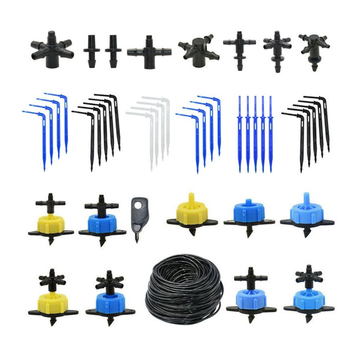 WYZXM Garten Tropfbewässerung Dropper 1/8 Zoll 2/4-Wege-Wasserrohrverbinder für 4/7 mm bis 3/5 mm Schlauch in Multicolor - Bild 1