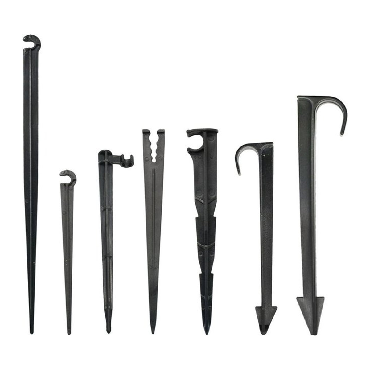 WYZXM Schlauchhalter C-Form für Tropfbewässerungssysteme, schwarze Garten-Befestigungspfähle aus Kunststoff für 1/8'' 1/4'' 3/8'' 16/20mm Schläuche - Bild 1
