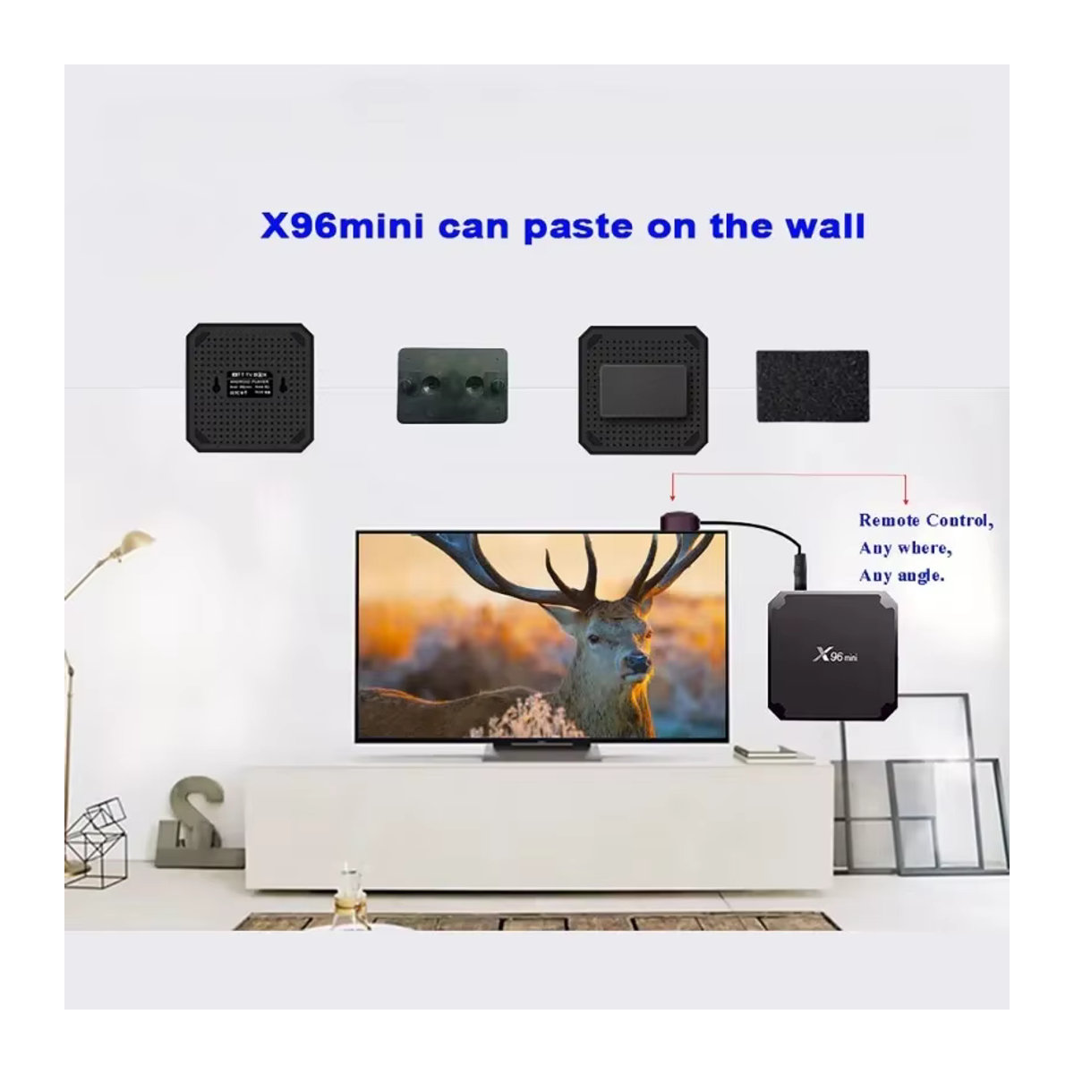 X96 Mini Smart TV Box Android 4K WLAN Set-Top-Box Schwarz - Bild 6