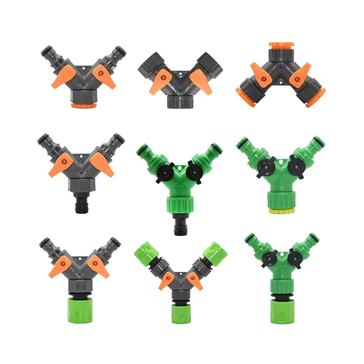 XGYN 2-Wege-Wasserhahnschlauch Y-Splitter mit 1/2 und 3/4 Gewinde für die Gartenbewässerung in Multicolor - Bild 4