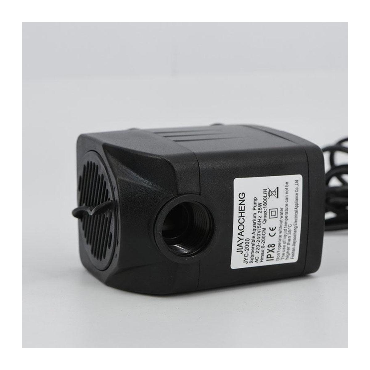 XHJ12 Tauchwasserpumpe 25W mit 1800L/H für Aquarium, Teich und Brunnen, AC 220V mit EU-Stecker - Bild 2