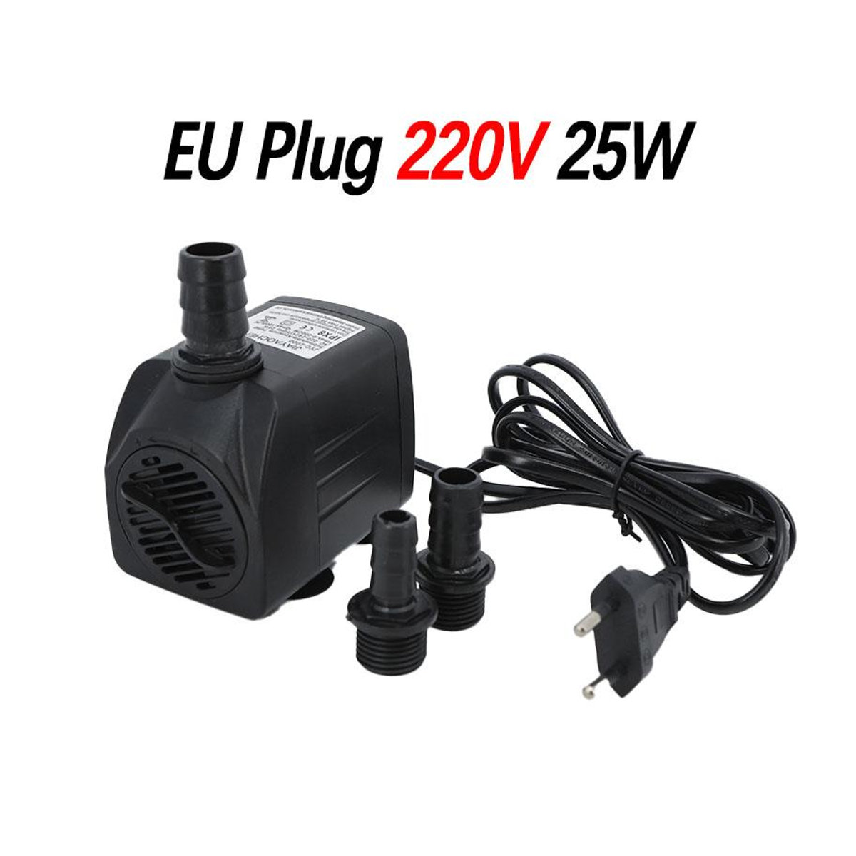 XHJ12 Tauchwasserpumpe 25W mit 1800L/H für Aquarium, Teich und Brunnen, AC 220V mit EU-Stecker - Bild 4