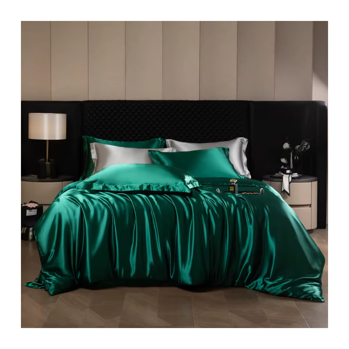 Xiao Qi Qi Bettwäsche-Set aus weichem Satin in Yue Guang Lan mit Reißverschluss - Bild 2