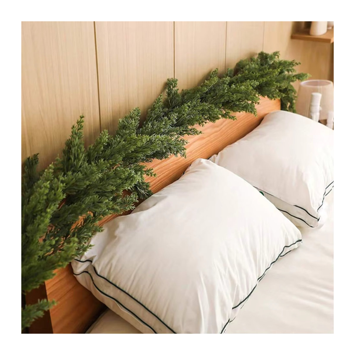 XIAOYINMO Künstliche Weinreben Girlande in Grün zur Dekoration für Hochzeit und Weihnachten - Bild 3