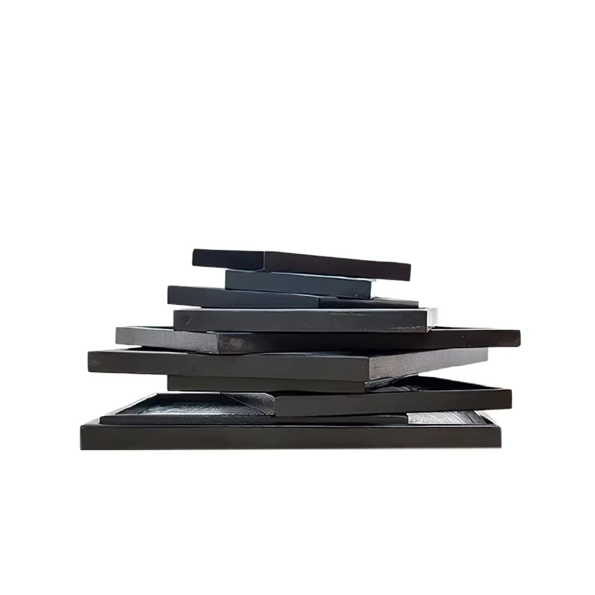 XINCHEN Holztablett im japanischen Stil, schwarz, rechteckig, B/T/H: 30 x 22 x 22 cm - Bild 2