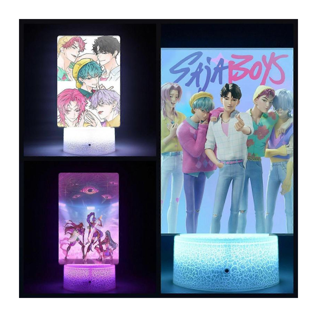 XINFUERL K-POP Dämonenjäger LED Filmnachtlicht mit Fernbedienung und 16 Farben Bunt - Bild 2