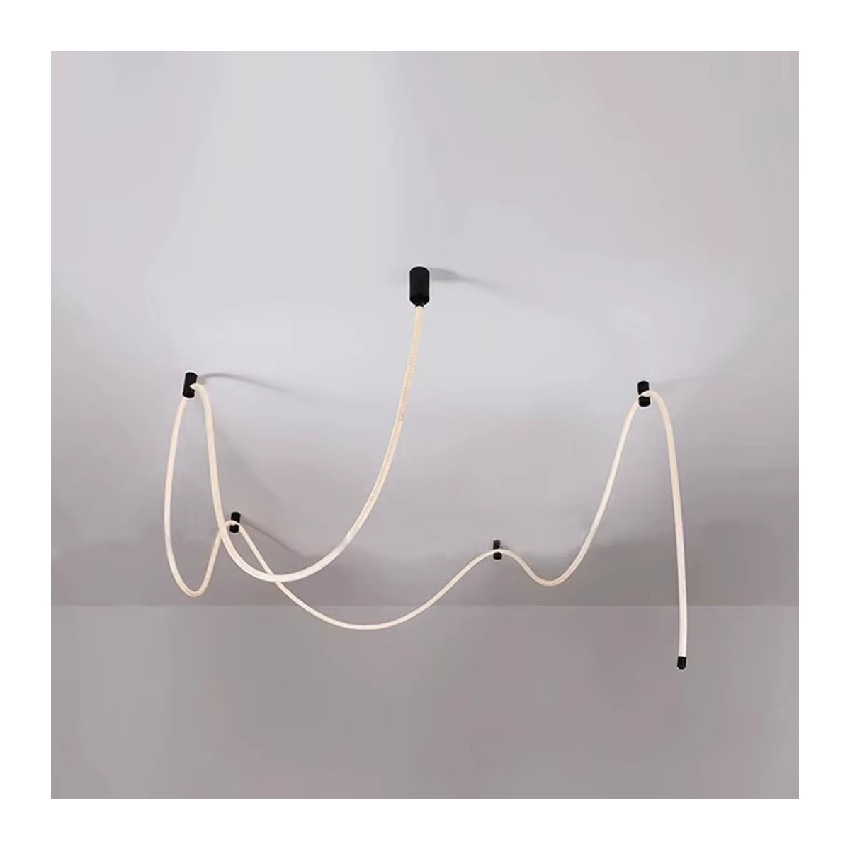 xiuxiu Designer-DIY-Kronleuchter aus Silikon mit Kunst-Umwicklungs-Linien für Wohnzimmer, Esszimmer und Schlafzimmer - Bild 2