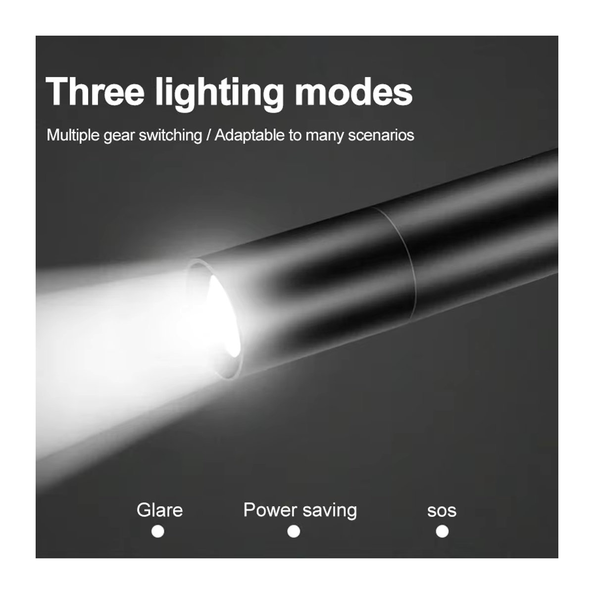 XIWANGFIRE Mini-Schlüsselanhänger-Taschenlampe mit USB-Aufladung, wasserfest und 3 Modi mit festem Fokus - Bild 4