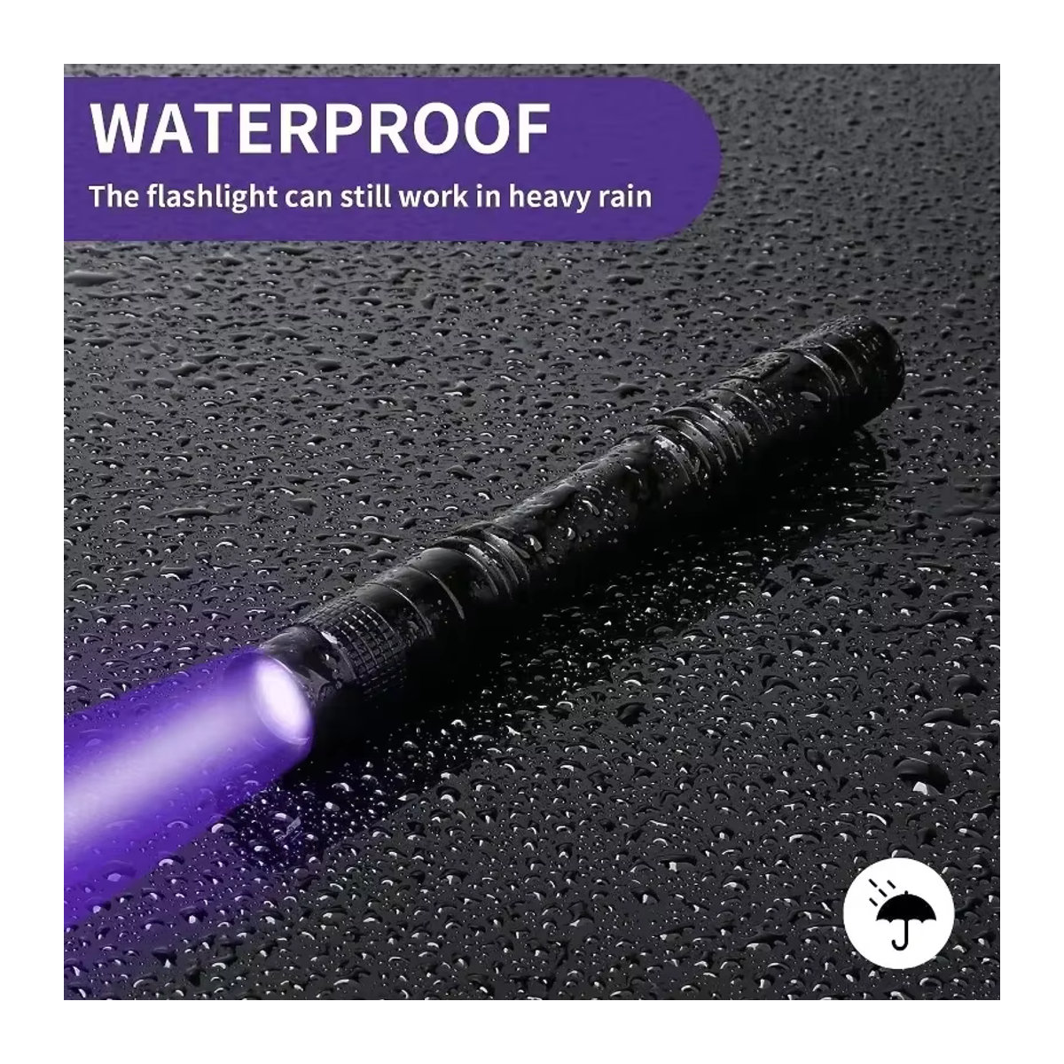 XIWANGFIRE UV Stift Taschenlampe 395nm Schwarzlicht Detektor mit Clip für Hotel, Haustiere und Camping (AAA Batterie) - Bild 3