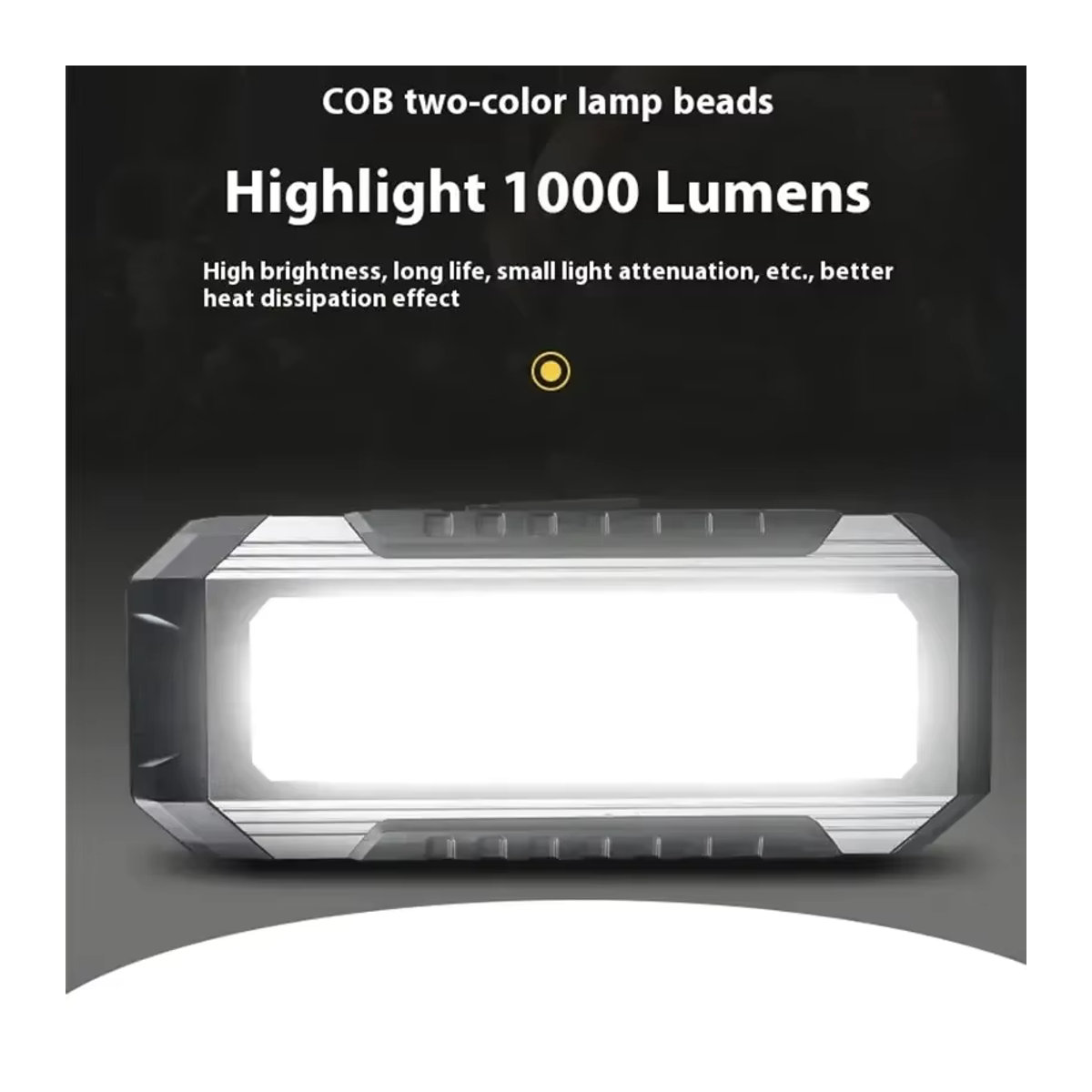 XIWANGFIRE Wasserdichte COB-Arbeitslampe mit Magnet und 4000 mAh Akku, tragbare Multimode-Taschenlampe mit XPE-Leuchte für Camping und Outdoor - Bild 2