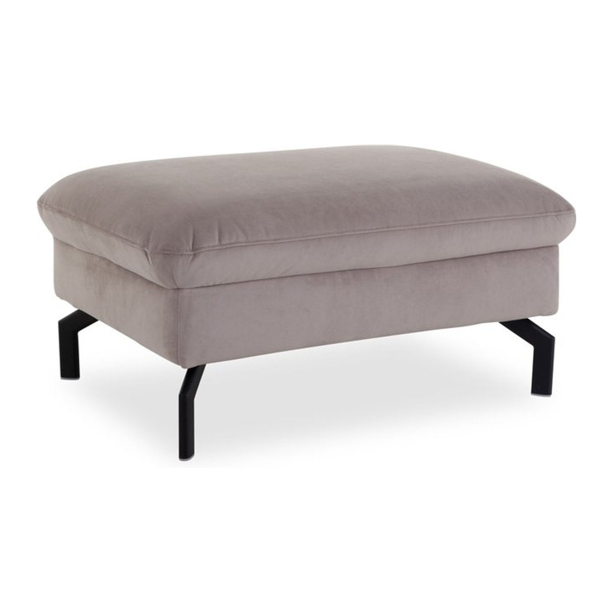 XL-Hocker SYSTEMPOLSTER ZELDA Polsterhocker aus Samt und Metall in Schwarz, Grau oder Taupe meliert, B/T/H: 45 x 65 x 65 cm - Bild 1