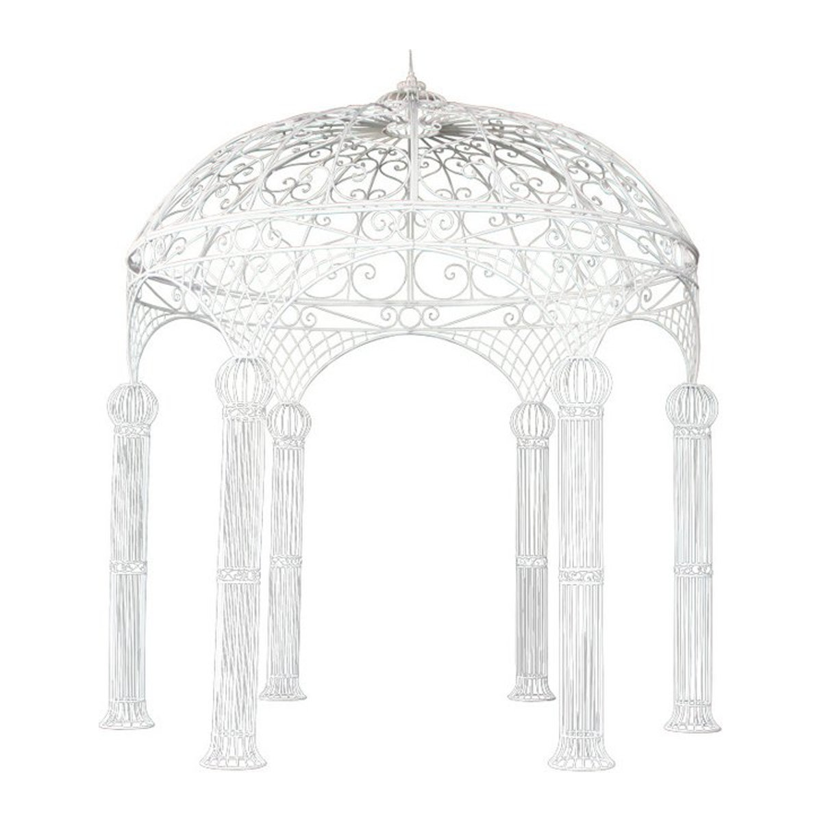 XMSJ Schmiedeeiserner Pavillon im Jurten-Design für den Garten und Außenbereich - Bild 1
