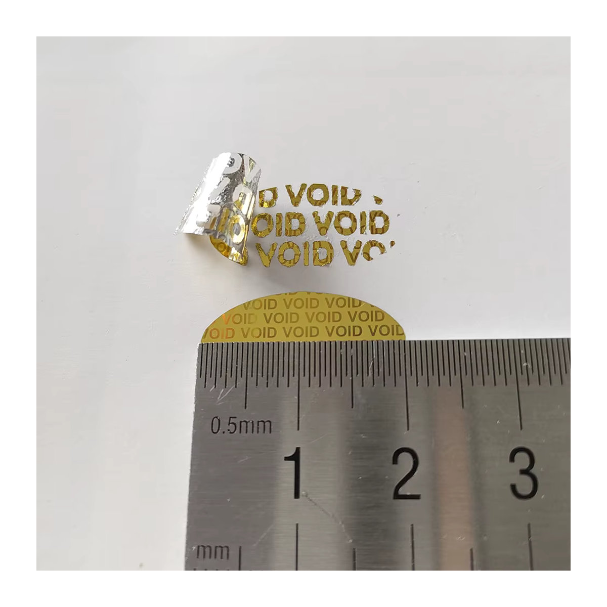 XMYLNG 100 Stück Hologramm Sicherheits Siegel oval in Silber oder Gold, Anti-Fälschung Etiketten zur Manipulationserkennung, B: 2 cm - Bild 2