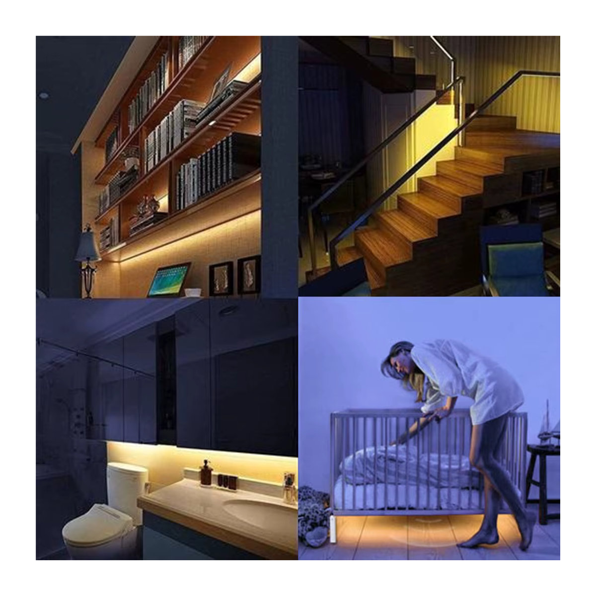 XUNATA batteriebetriebener LED-Streifen 5V mit 2835 SMD und 60 LEDs/m, wasserdichtes flexibles LED-Band für TV-Hintergrundbeleuchtung in warmweiß, rot, grün, eisblau und rosa - Bild 5